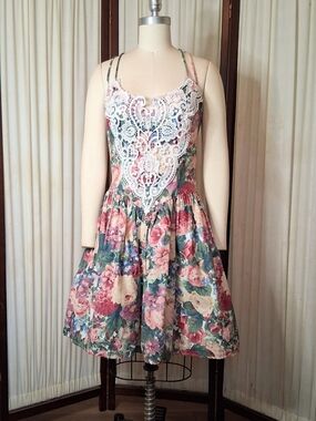 Vintage 90s Scott McClinton Floral Dress Size M